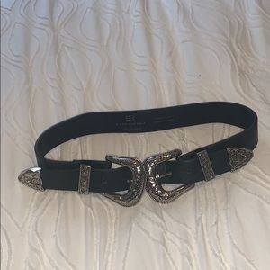 Genuine Leather Double Buckle Belt
